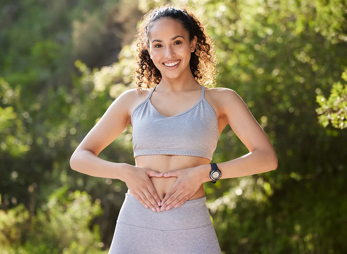 Happy people in nature enjoying wellness